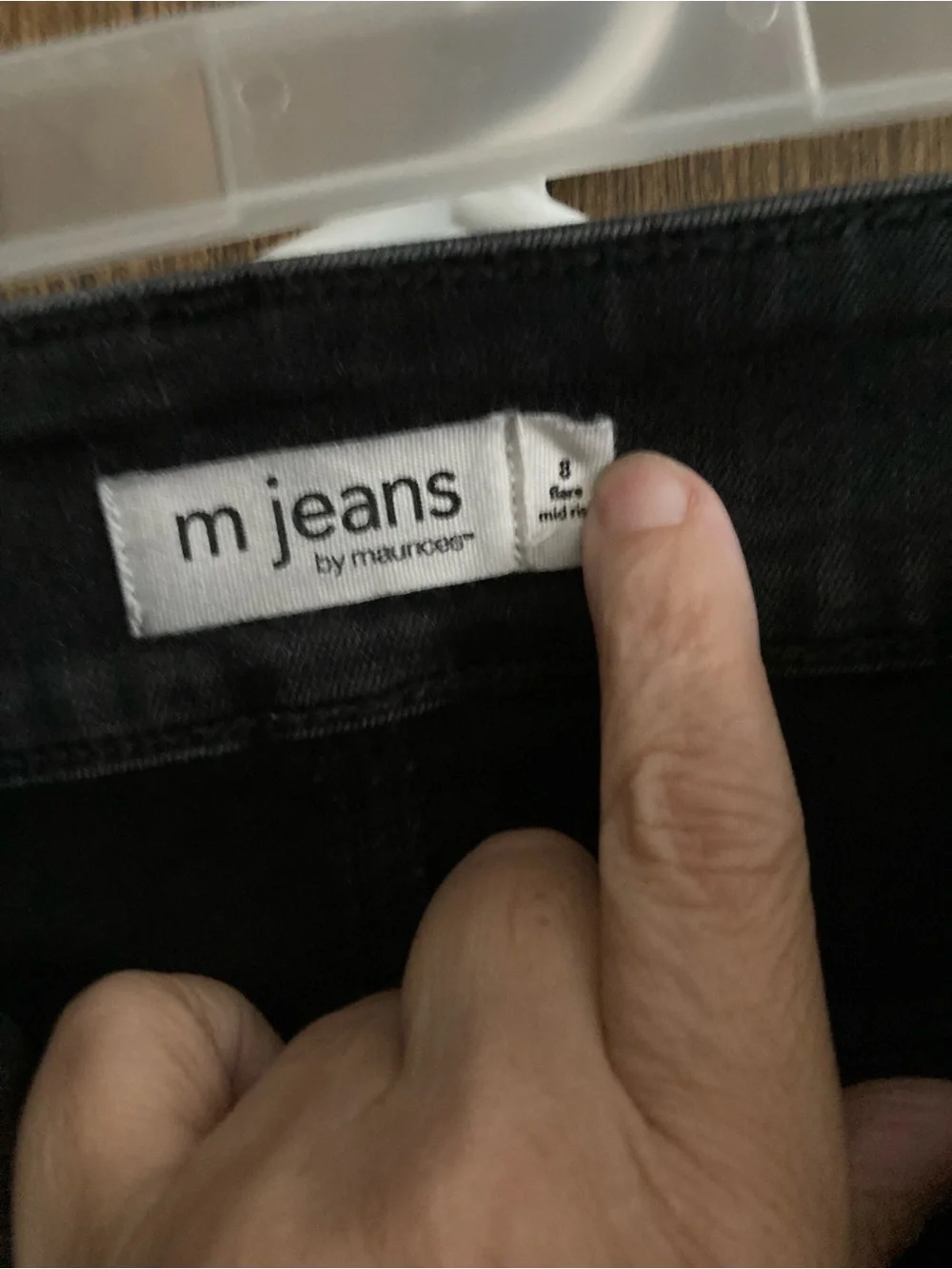 Black Distressed Flare Jeans for Women